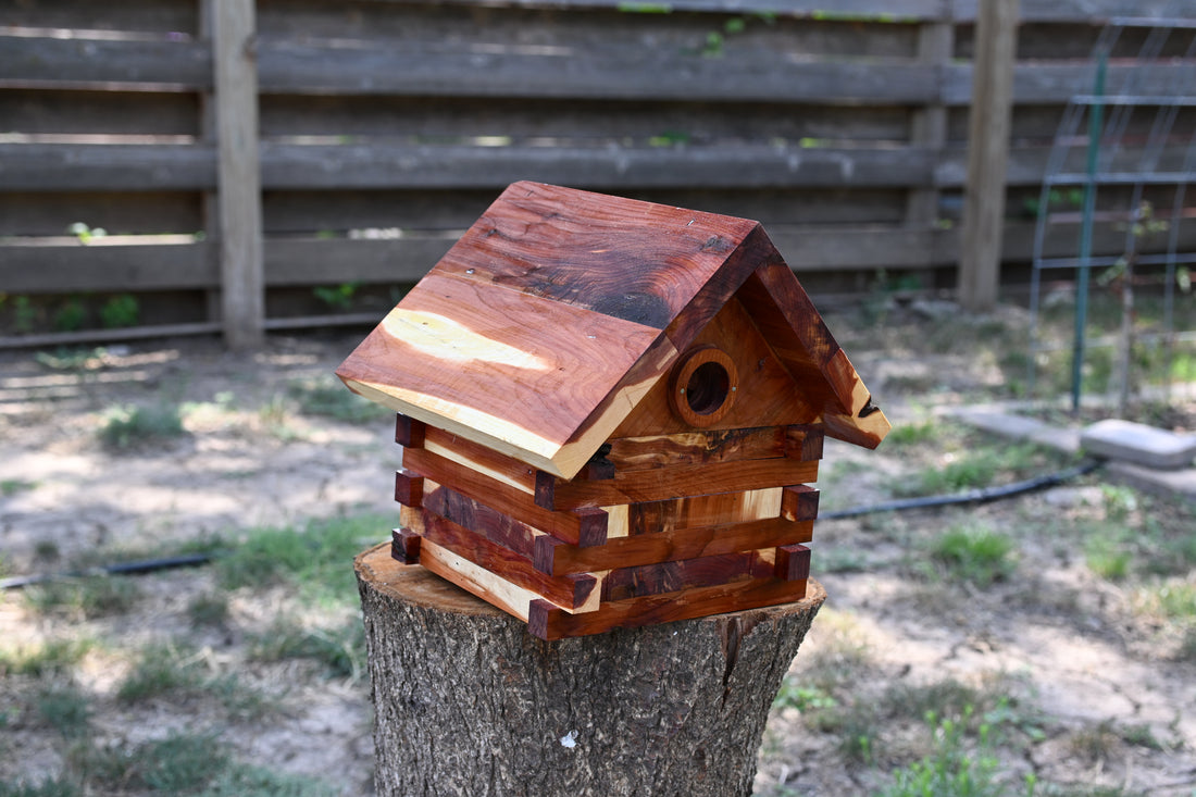 Log Cabin Birdhouse 103